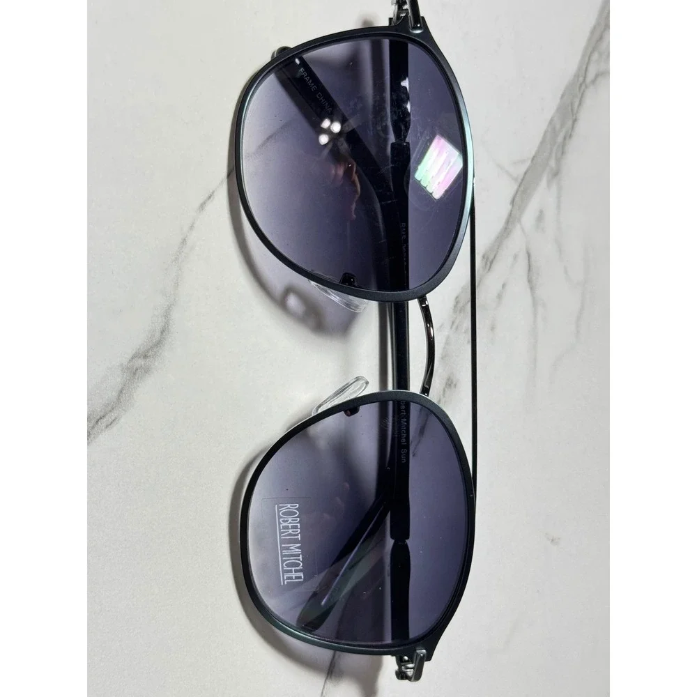 Robert Mitchel Sun Aviator Sunglasses Gunmetal Frame RMS20217 53-21-140 MSRP 160